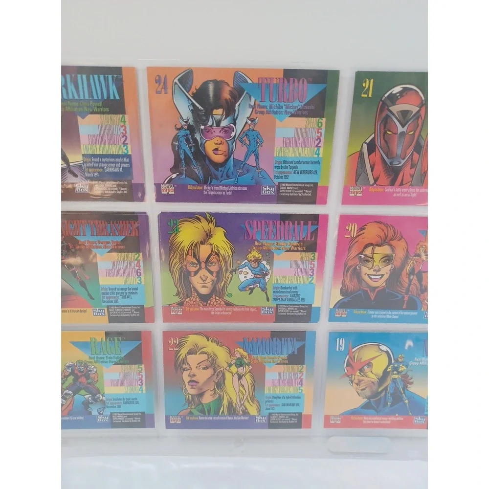 1993 SkyBox Marvel Universe‎ trading cards #19-27